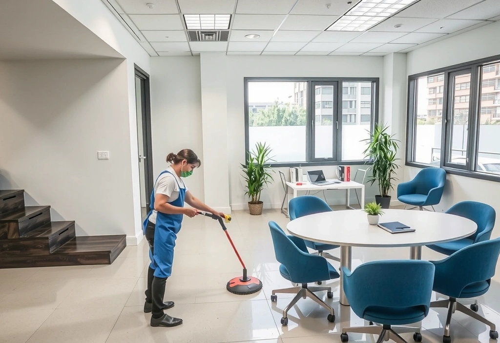 Ilustrație articol despre igienizarea birourilor